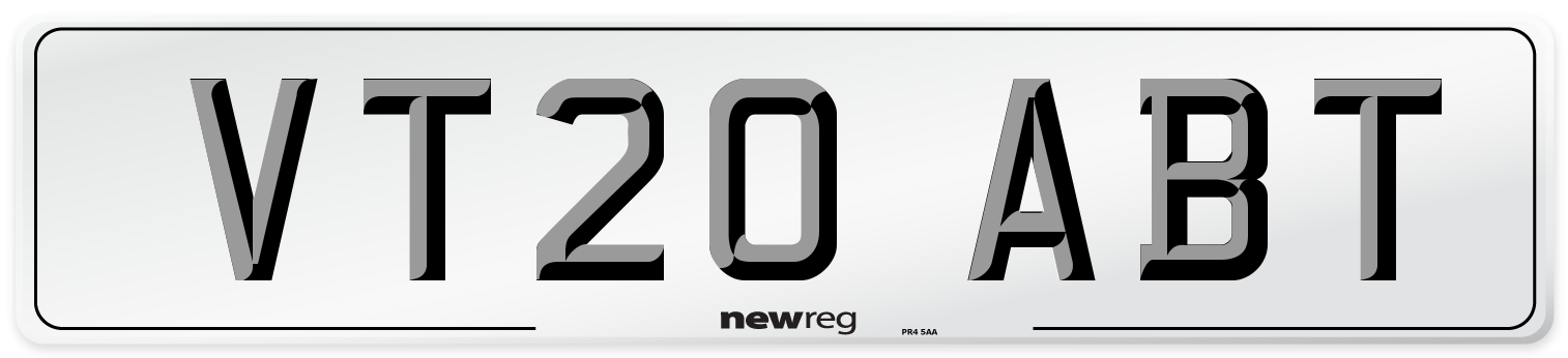 VT20 ABT Number Plate from New Reg
